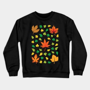 Natural Momiji Leaf Pattern Crewneck Sweatshirt